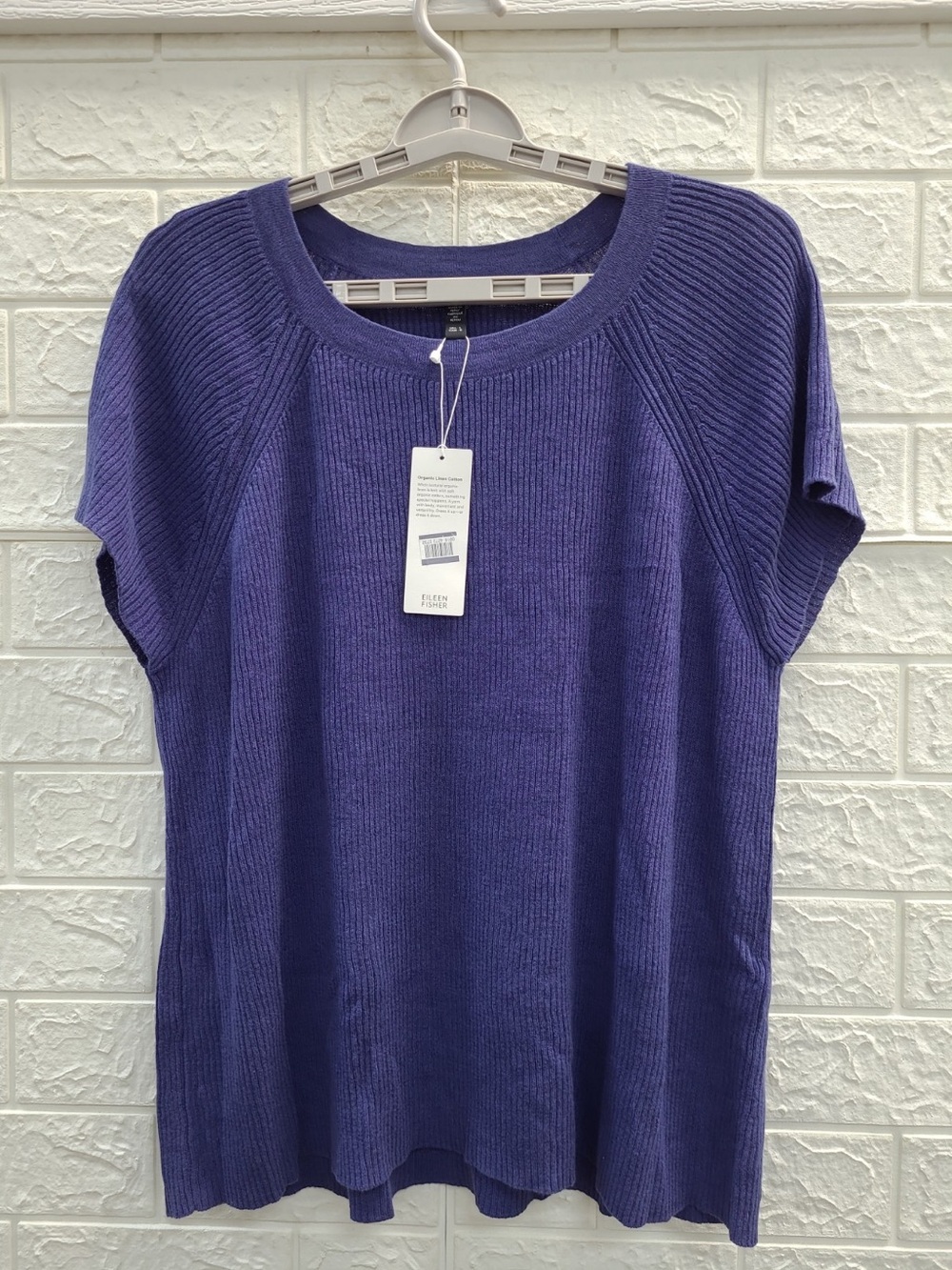 Eileen Fisher Organic Linen Cotton Jewel Neck Sweater